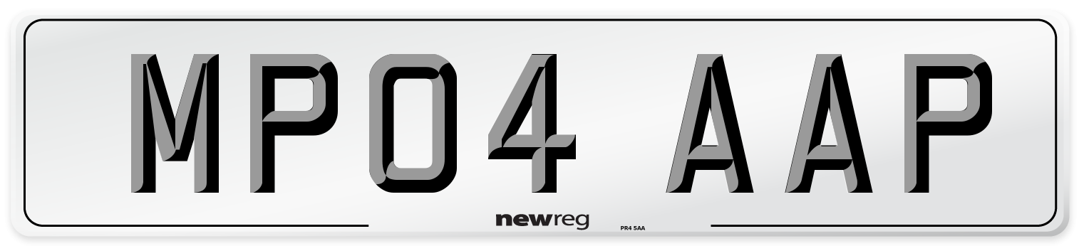 MP04 AAP Number Plate from New Reg